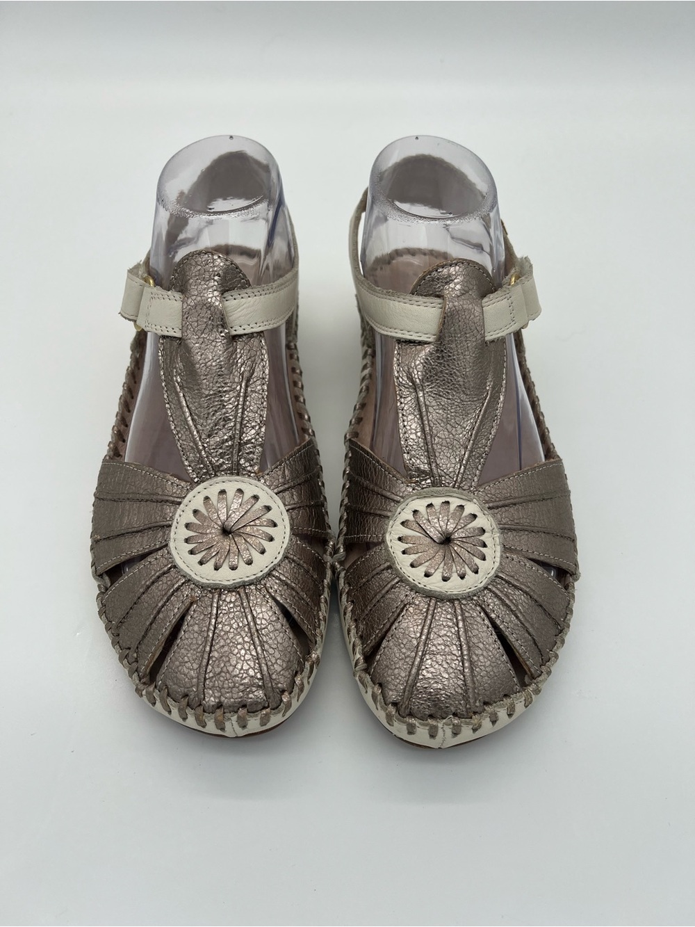 Pikolinos Women’s Metallic Taupe Comfort Sandals size 39/8.5